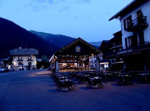 Place du Gros Tilleul at dusk in summer